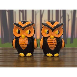 New Spooky Owl Halloween Salt & Pepper Shakers Salt N Pepper Dinning Decor Set